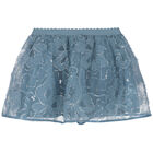 Girls Blue Tulle Skirt, 2, hi-res